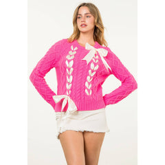 LOCKE Ribbon Detail Knit Sweater Top