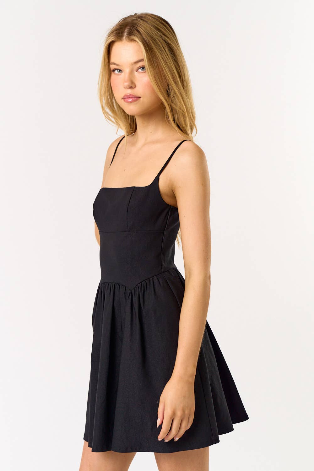 BD25319 FIT & FLARE MINI DRESS: IVORY / SMALL