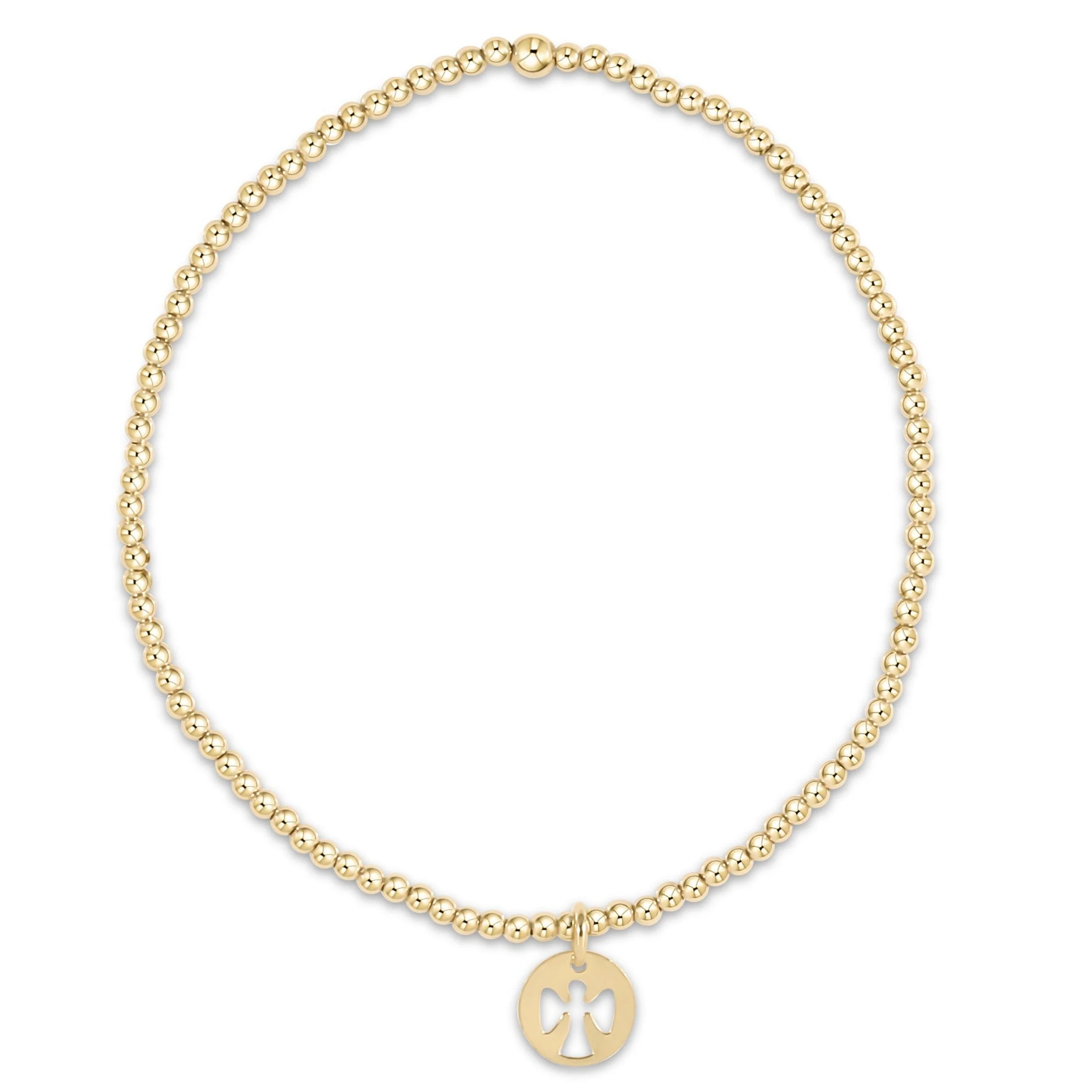 ENEWTON EGIRL Classic Gold 2mm Bracelet - Guardian Angel Small Gold Disc