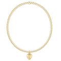 ENEWTON EGIRL Classic Gold 2mm Bracelet - Love Plush Small Gold Charm