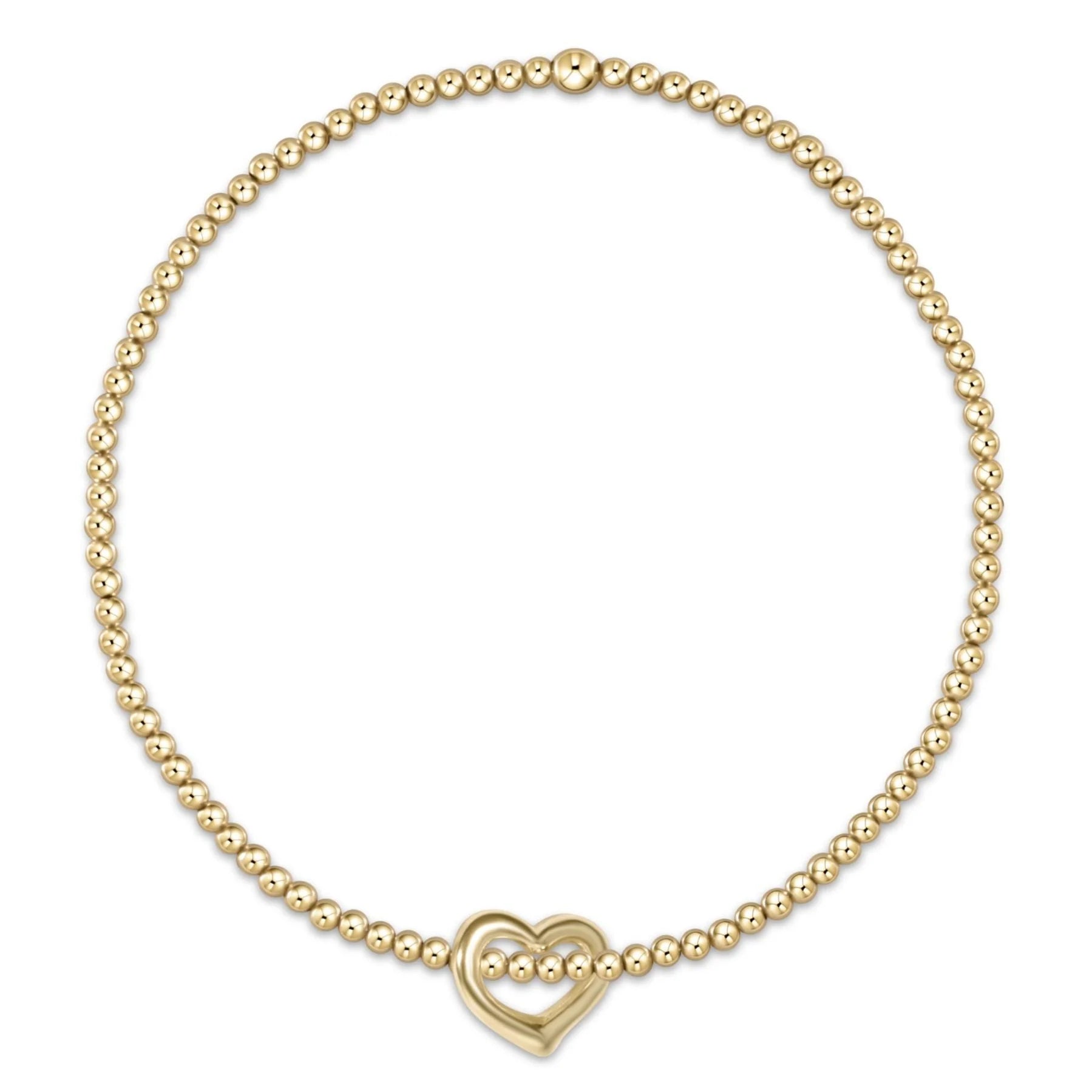 ENEWTON EGIRL Classic Gold 2mm Bracelet - Love Small Gold Charm