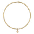 ENEWTON EGIRL Classic Gold 2mm Bracelet - Signature Cross Small Gold Charm
