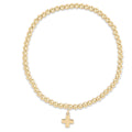 ENEWTON EGIRL Classic Gold 3mm Bracelet - Signature Cross Gold Charm