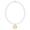 ENEWTON EGIRL Classic Pearl 3mm Bracelet - Blessed Gold Disc