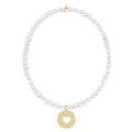 ENEWTON EGIRL Classic Pearl 3mm Bracelet - Love Gold Disc
