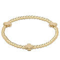 ENEWTON EGIRL Signature Cross 3mm Gold Bracelet - Gold