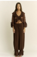 Elevator Disco Eleanor Top - Brown