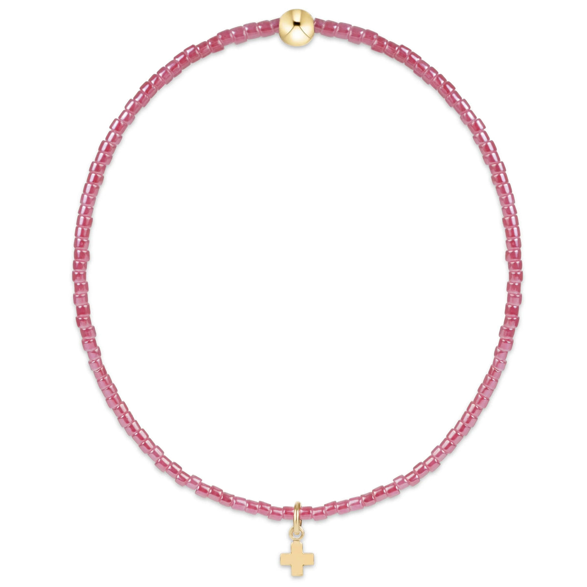 ENEWTON Hope Classic Pink Champagne Bracelet - Signature Cross Small Gold Charm