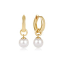 ENEWTON Huggie Gold 0.5" Hoop - Classic Pearl 8mm Charm