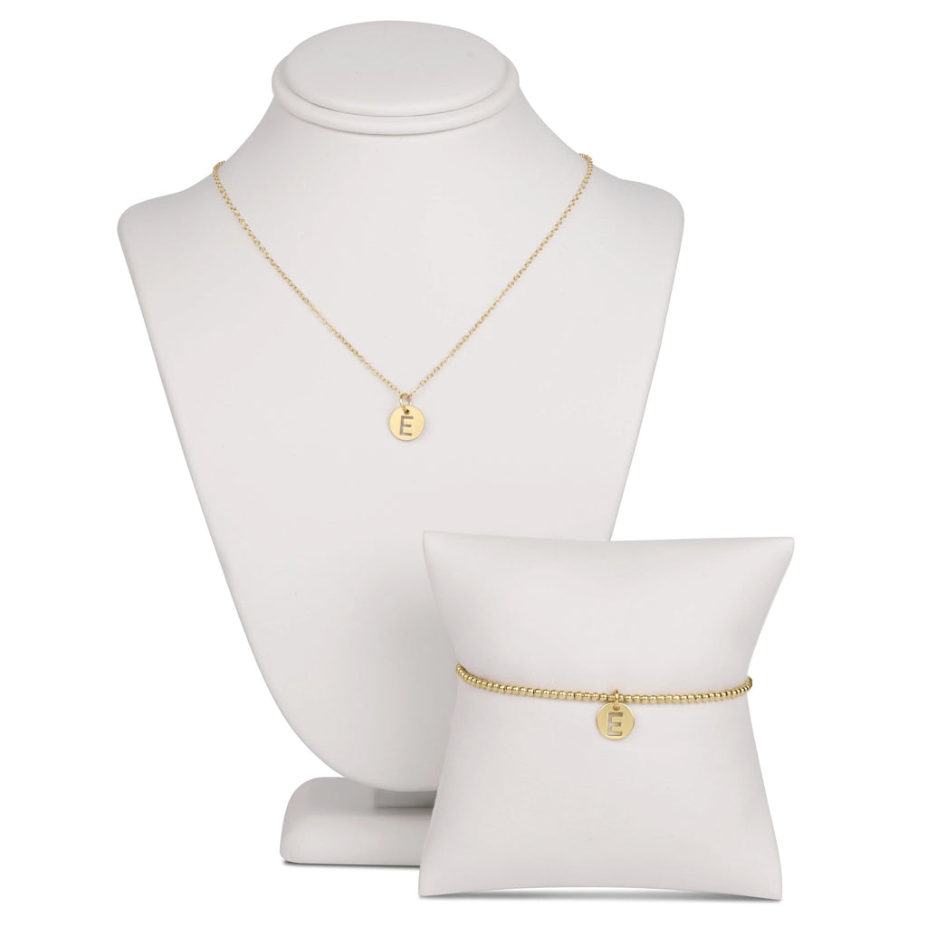 ENEWTON Classic Gold 2mm Bracelet - Respect Small Gold Disc - Initial Bracelet