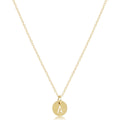 ENEWTON 16" Necklace Gold - Respect Small Gold Disc - Initial