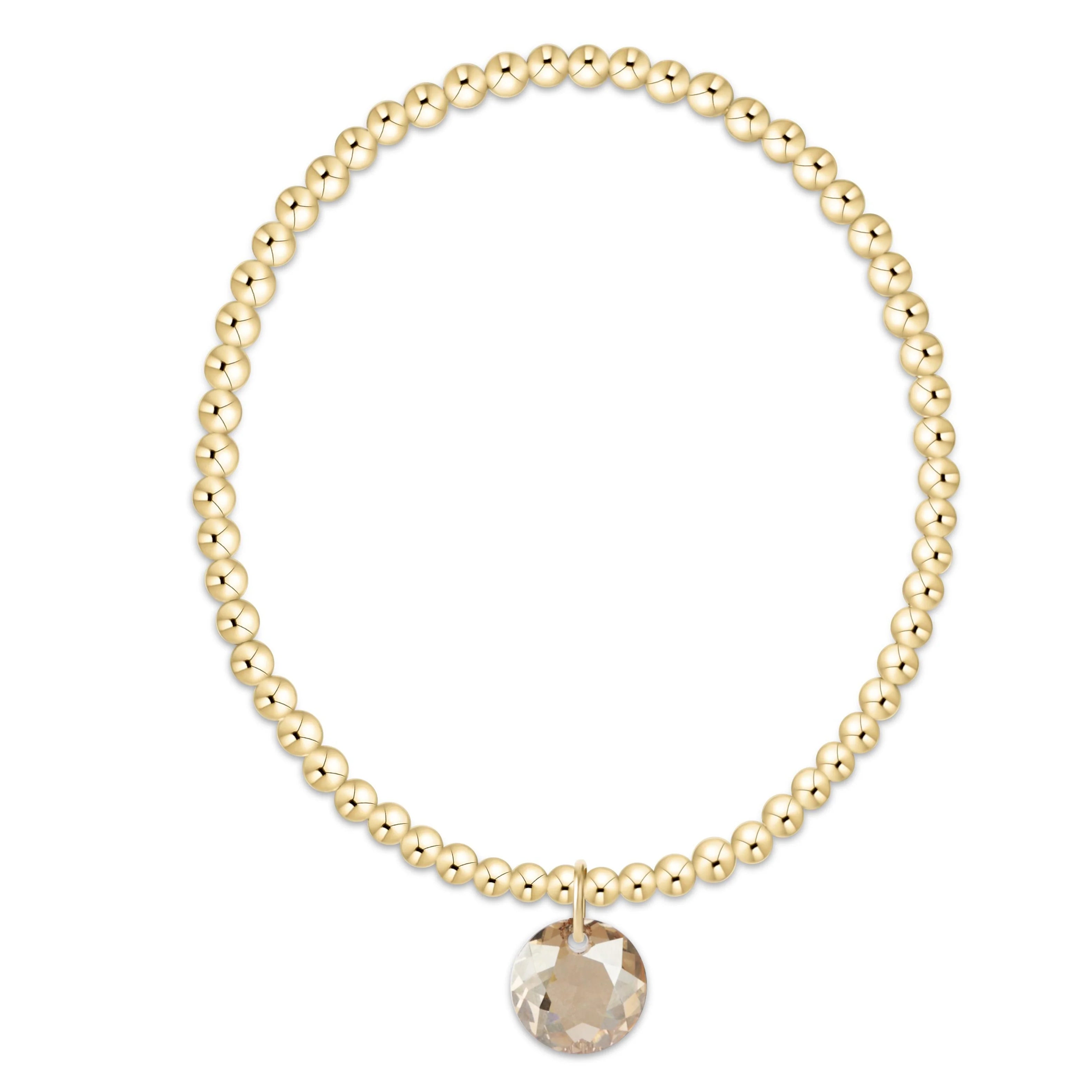 ENEWTON Classic Gold 3mm Bracelet - Reflection Charm