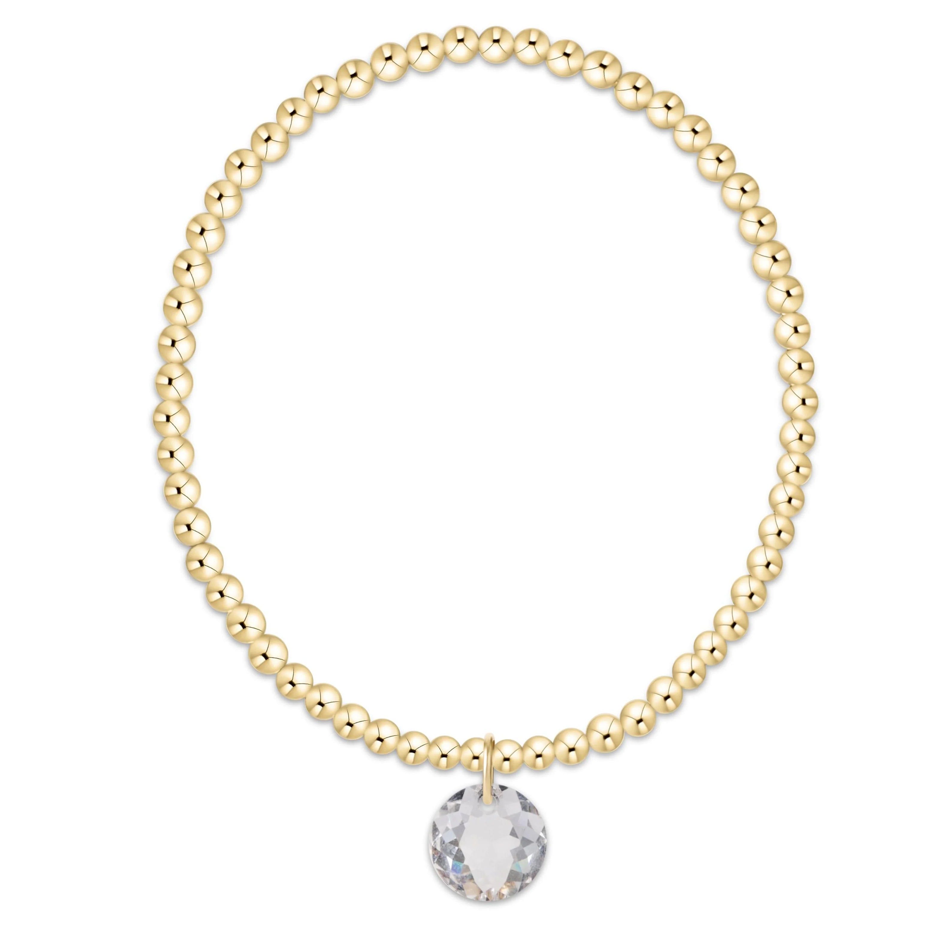 ENEWTON Classic Gold 3mm Bracelet - Reflection Charm