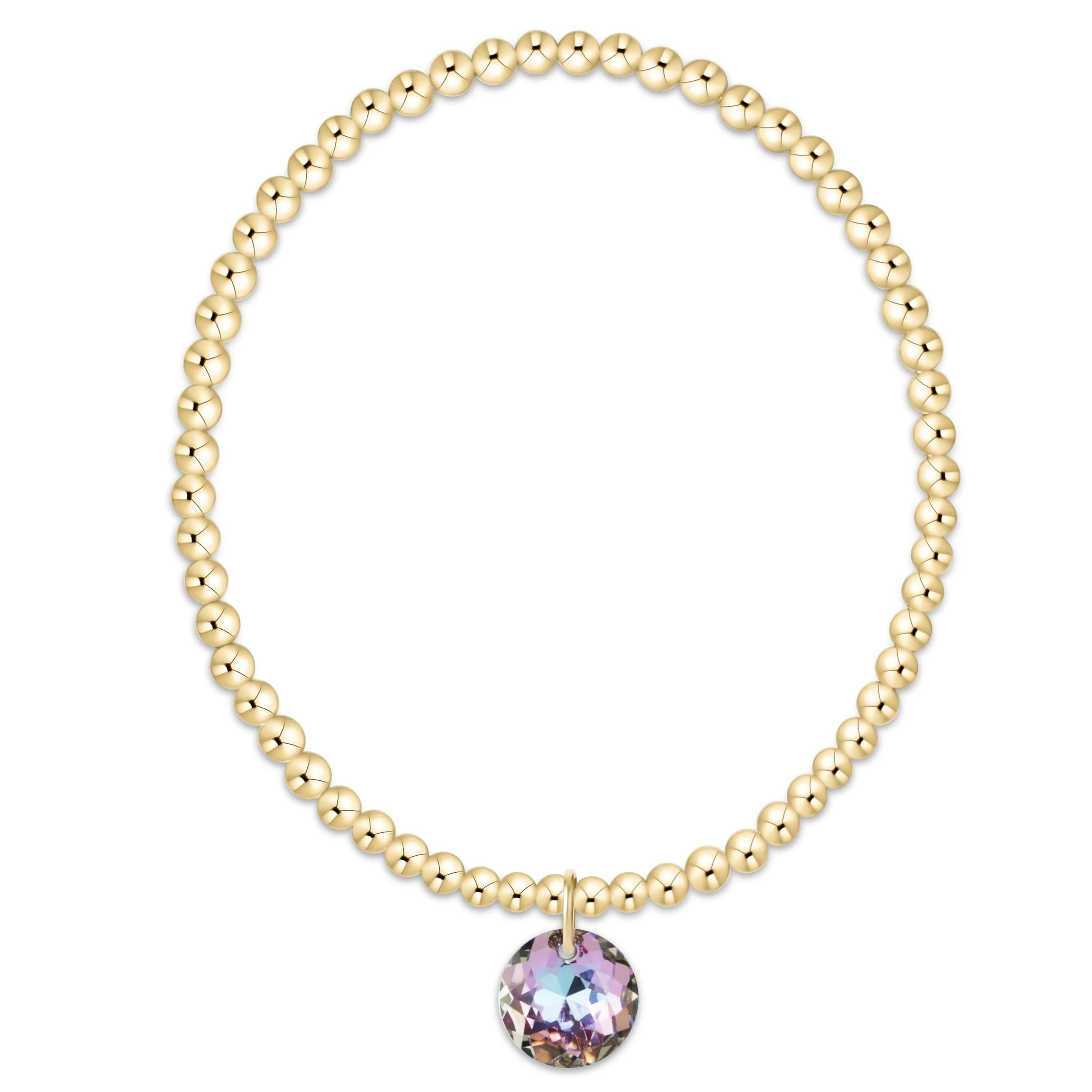 ENEWTON Classic Gold 3mm Bracelet - Reflection Charm
