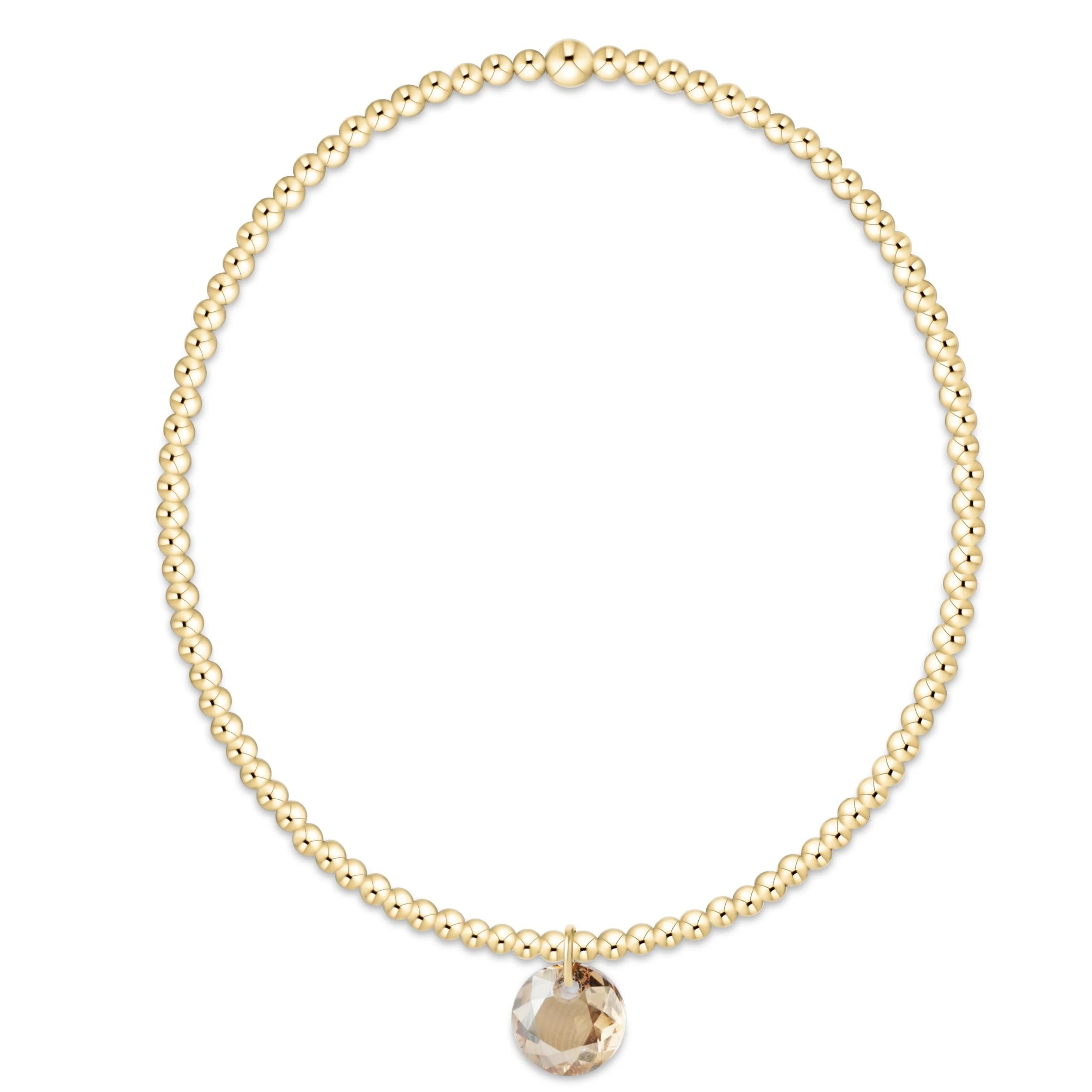 ENEWTON Classic Gold 2mm Bracelet - Reflection Small Charm