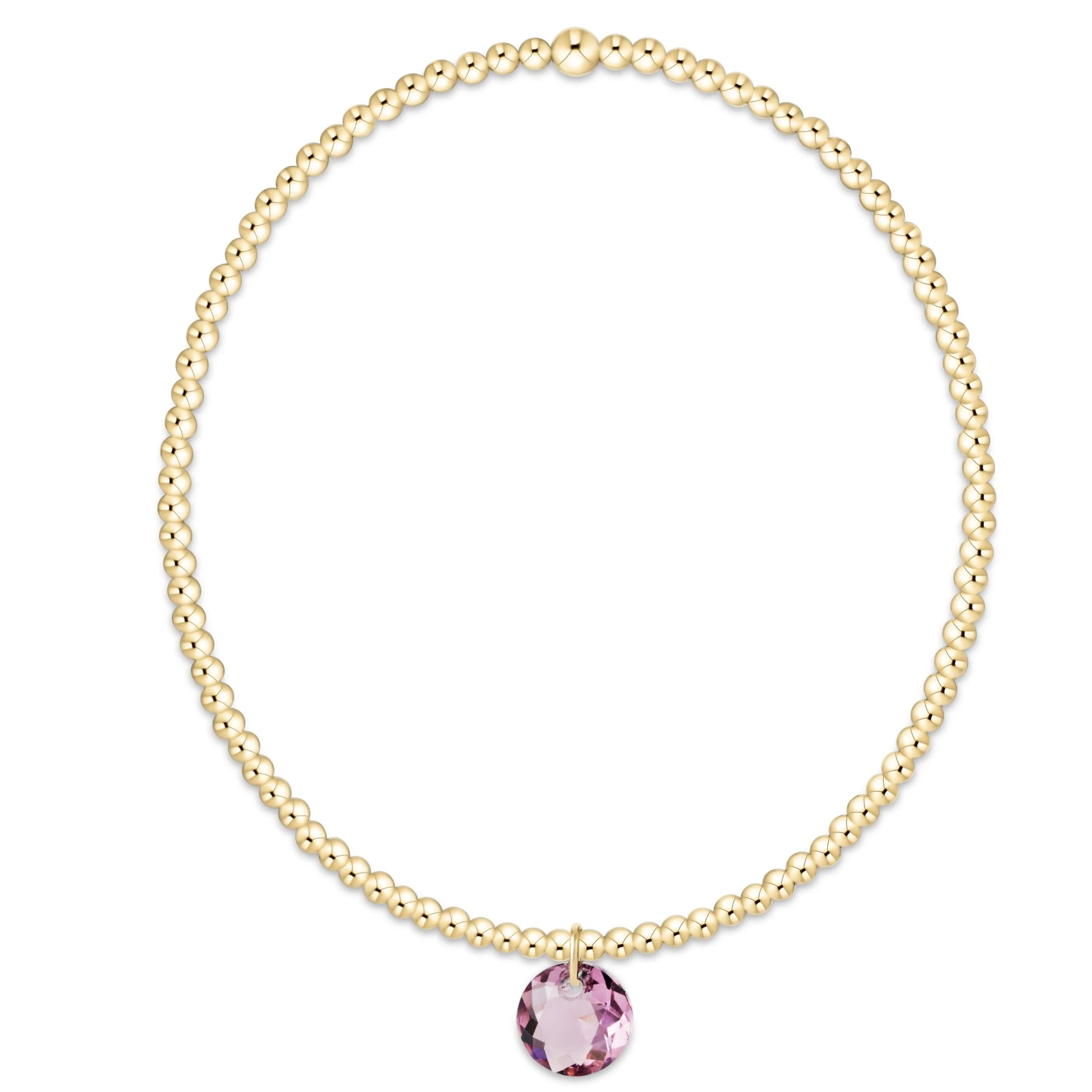 ENEWTON Classic Gold 2mm Bracelet - Reflection Small Charm