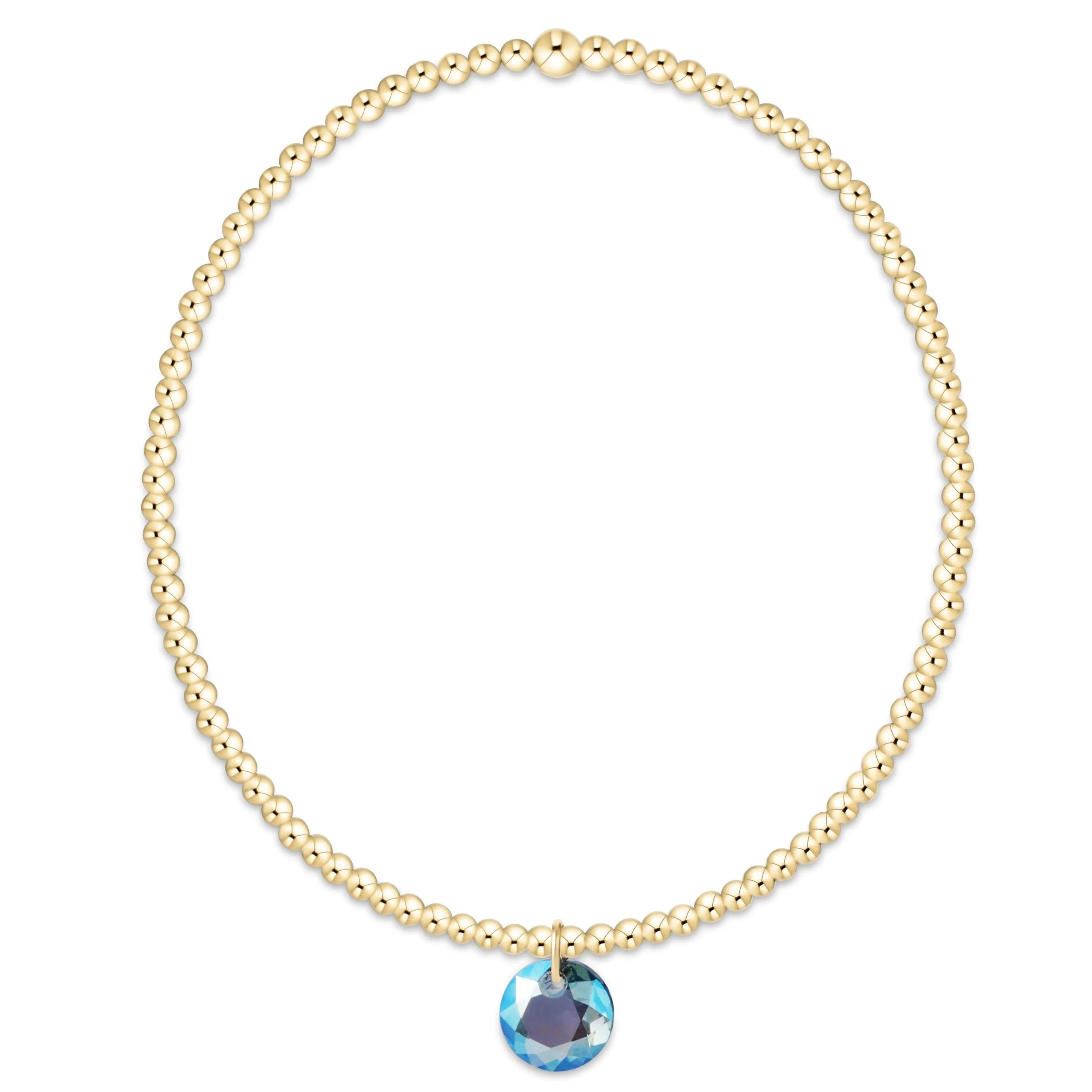 ENEWTON Classic Gold 2mm Bracelet - Reflection Small Charm