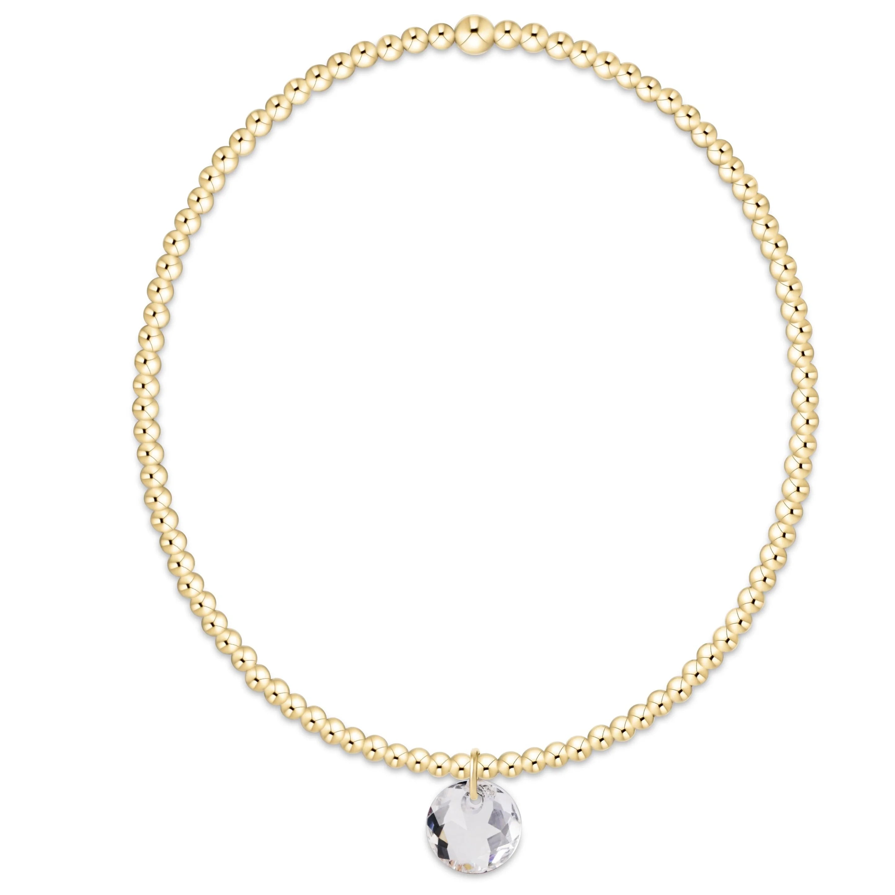 ENEWTON Classic Gold 2mm Bracelet - Reflection Small Charm