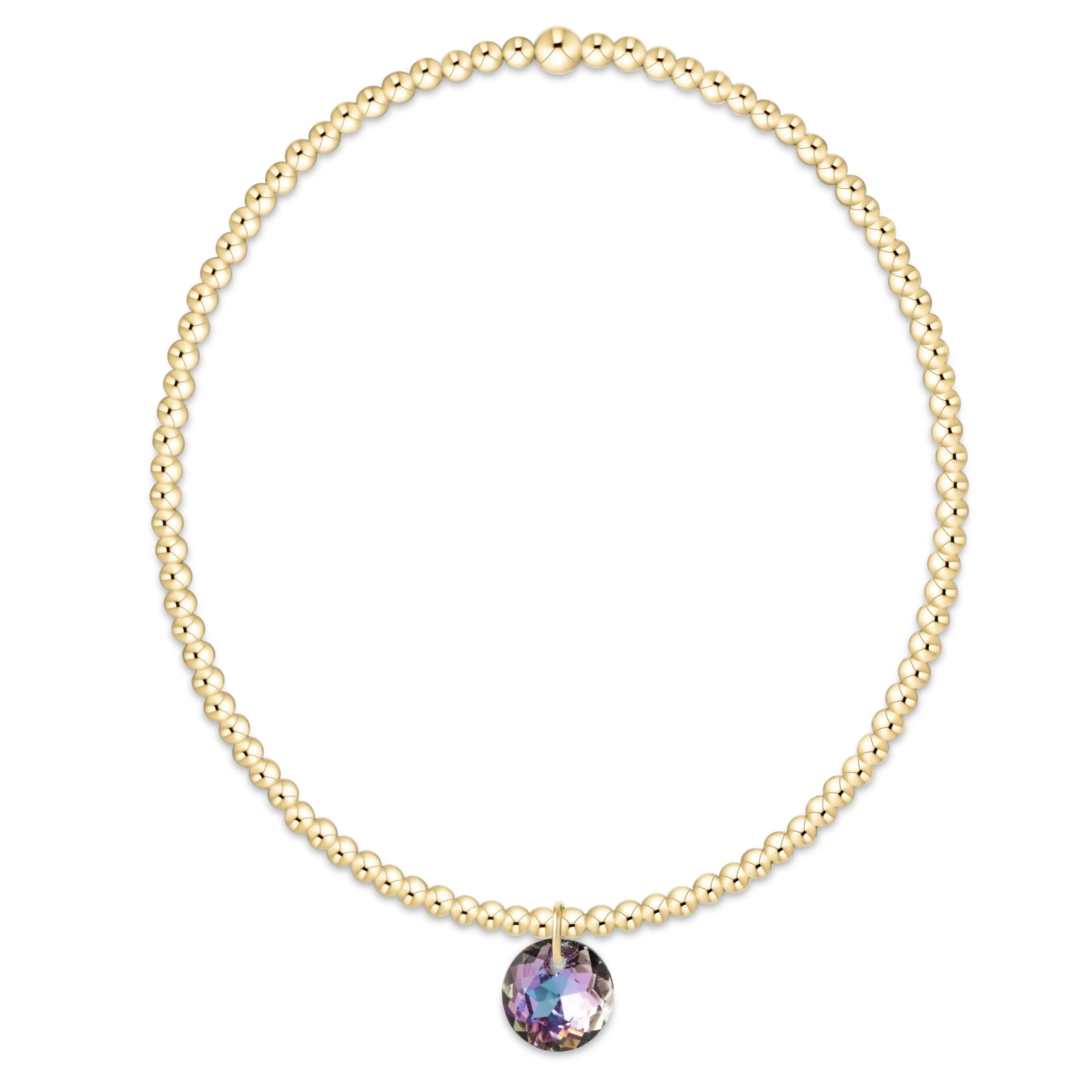ENEWTON Classic Gold 2mm Bracelet - Reflection Small Charm
