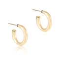 ENEWTON Round Gold 1" Post Hoop - 4mm - Smooth