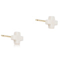 ENEWTON Signature Cross Small Stud - Off-White