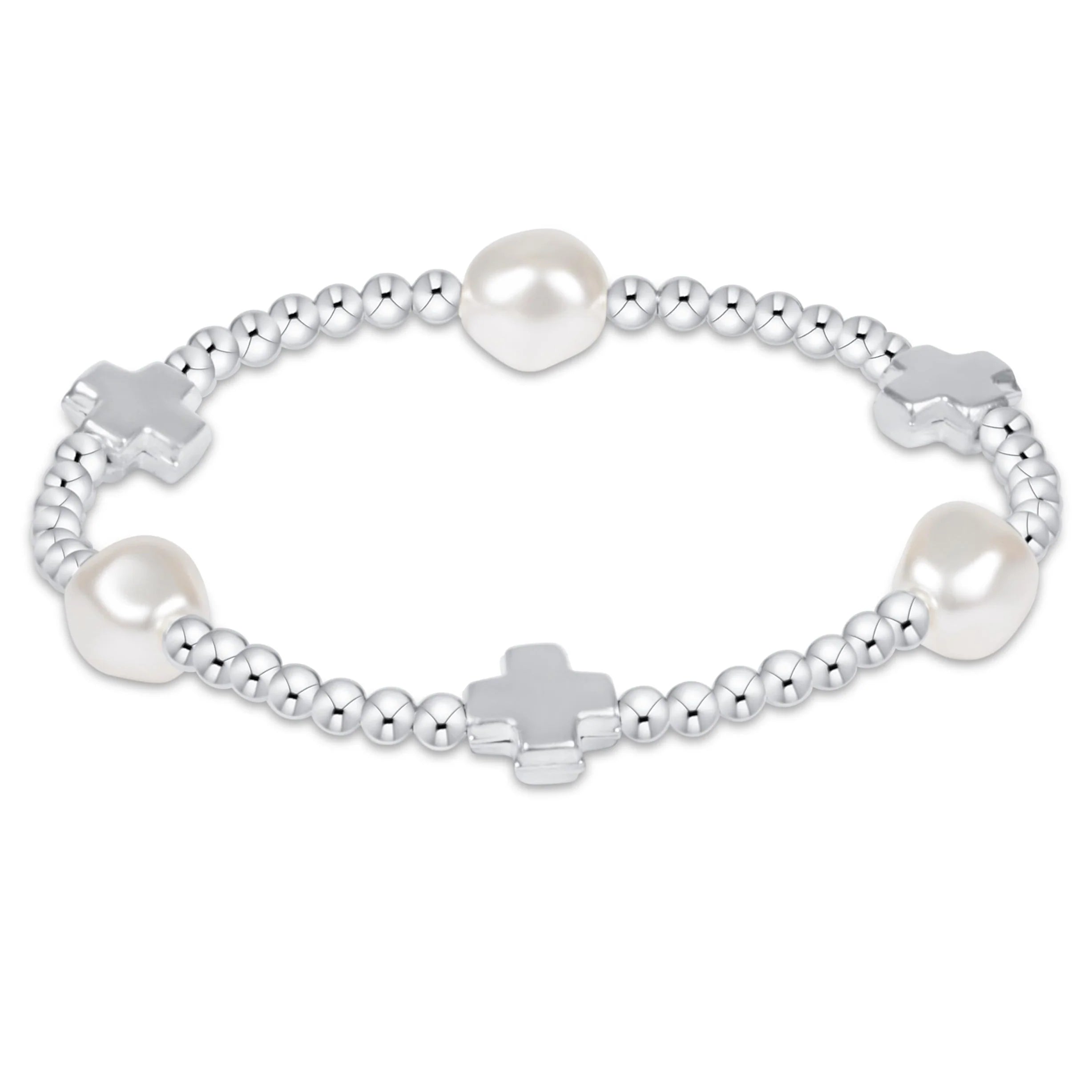 ENEWTON Signature Cross Sterling & Admire Pearl 3mm Sterling Bracelet