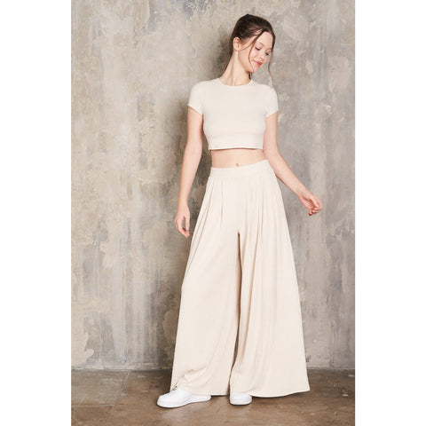 ATLAS 2pc CropTee/Pleated Pant Set