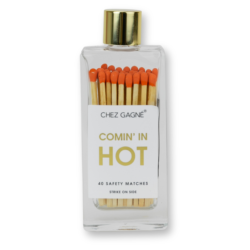Coming In Hot Matches - Glass Bottle Matchsticks Orange
