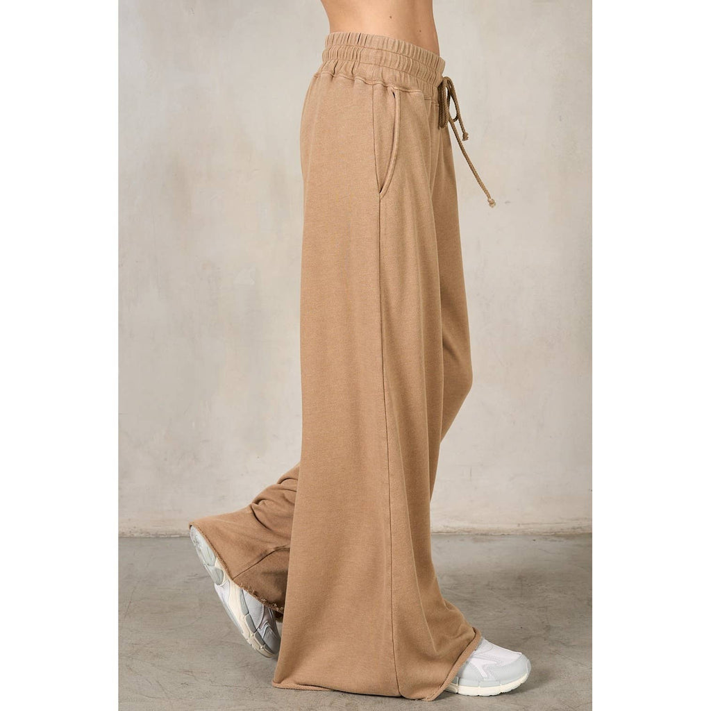 Matching Rib Wide Oversize Sweatpants: HUNTER GREEN / S