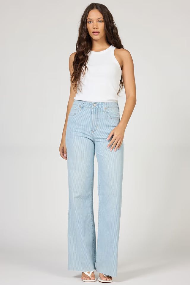 DEAR JOHN Fiona Wide Leg Stripe Jean