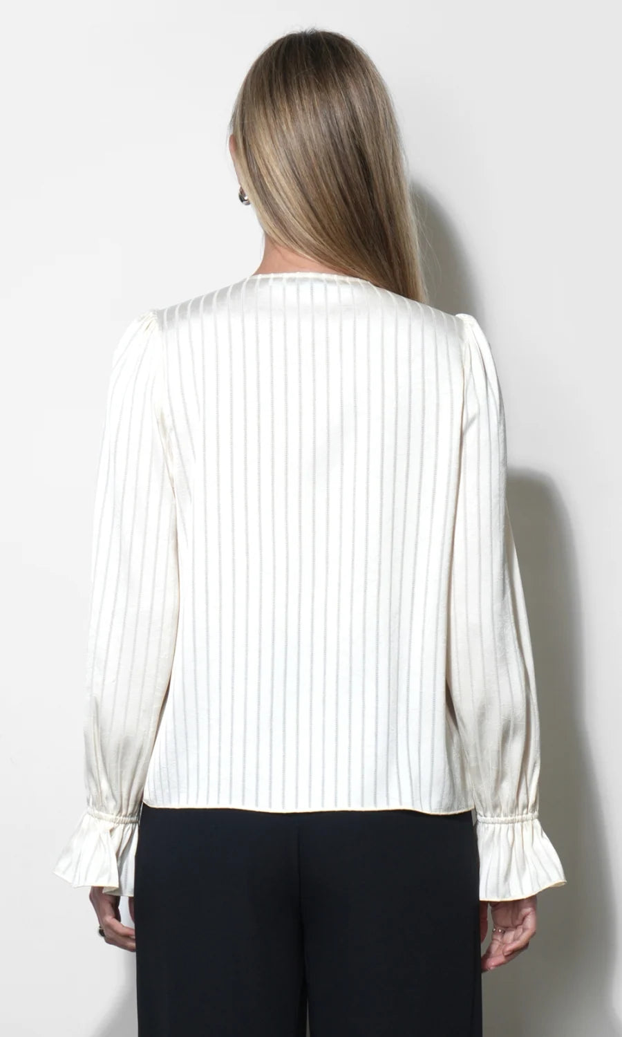 GREYLIN Remi Lace Ruffle Blouse - Ivory
