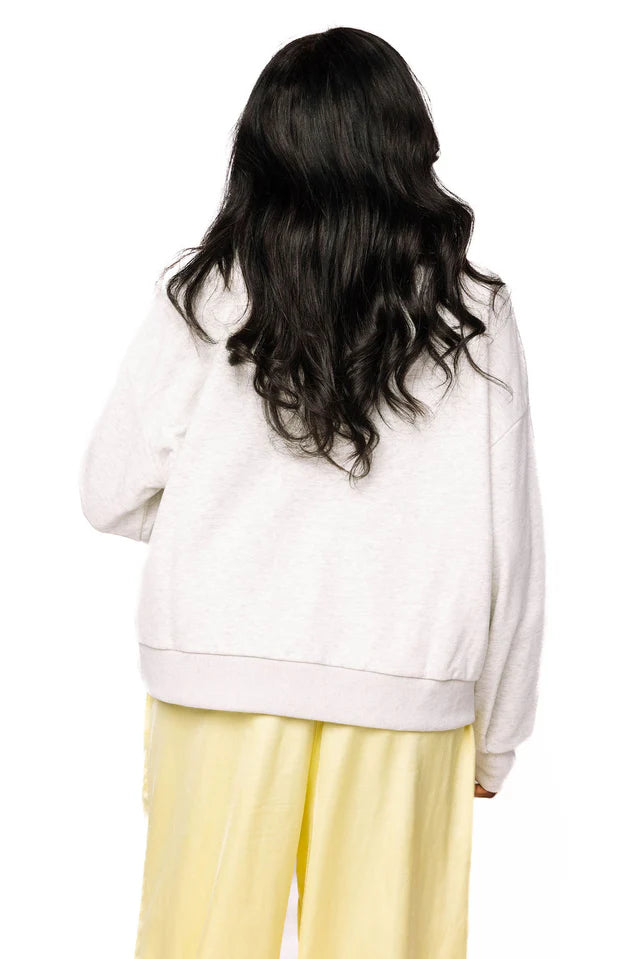 Queen of Sparkles Grey 'Nurse' Multi Fabric Sweatshirt