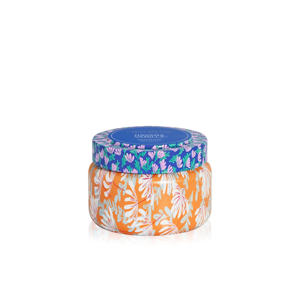 Capri BLUE Havana Vanilla Pattern Play Printed Travel Tin Candle 8.5oz