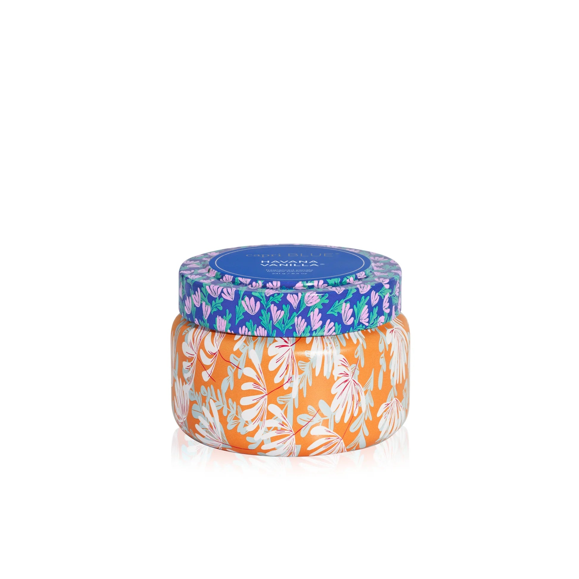 Capri BLUE Havana Vanilla Pattern Play Printed Travel Tin Candle 8.5oz