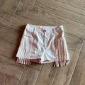 MIRANDA VeganLeather Fringe Studded Shorts