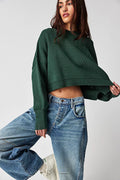 FREE PEOPLE Crop EASY STREET Pullover Sweater Top