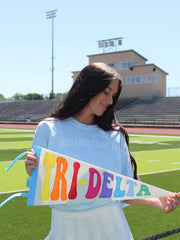 DUOTHREADS Sorority RAINBOW Pennant Flag