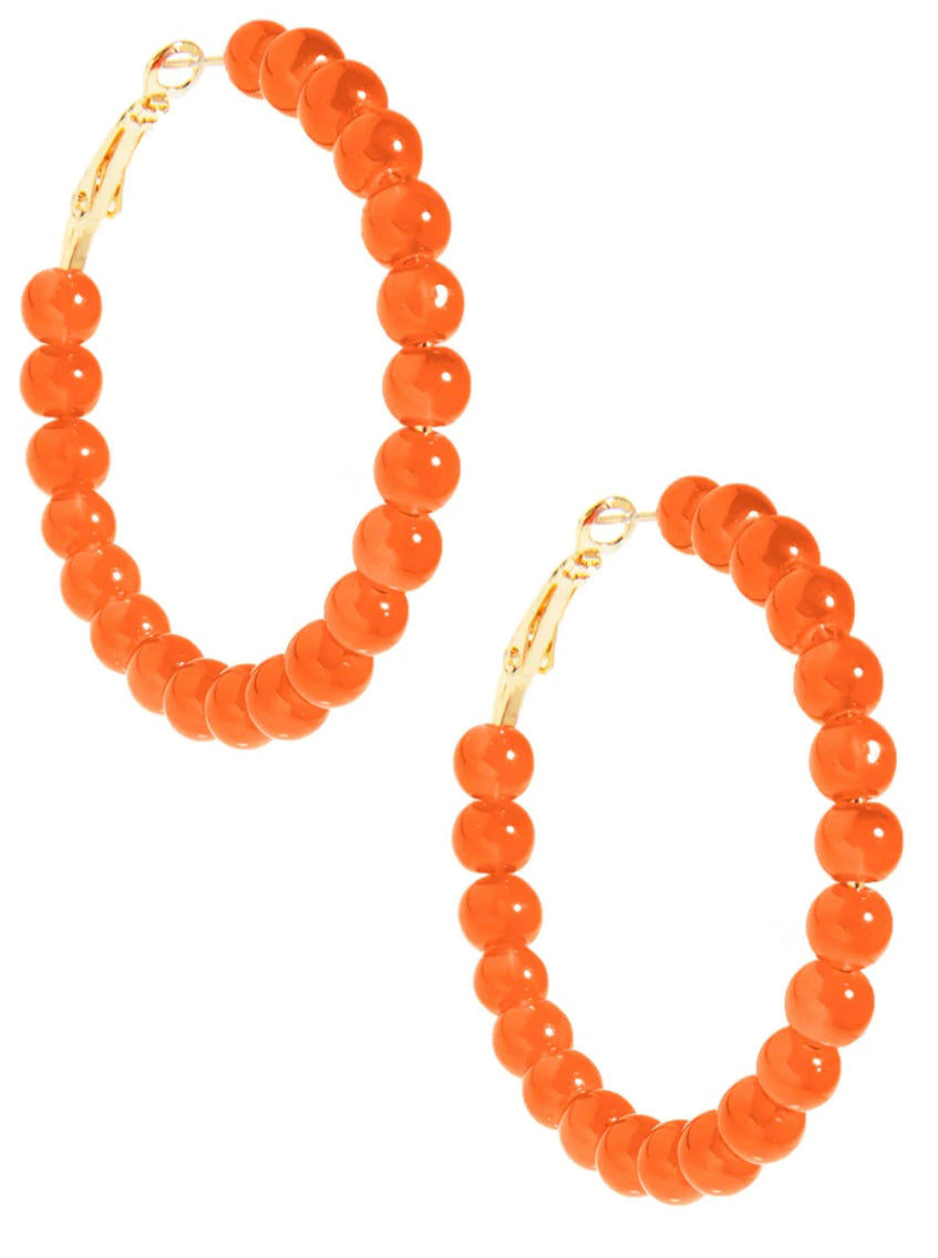 ZENZII Jewelry Glass Bead Hoop Earrings