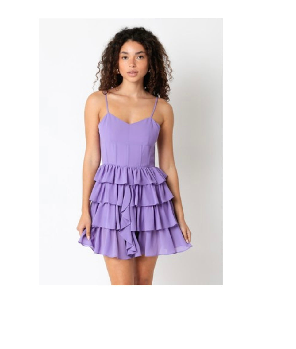 VAMP Corset Layer Ruffle Dress
