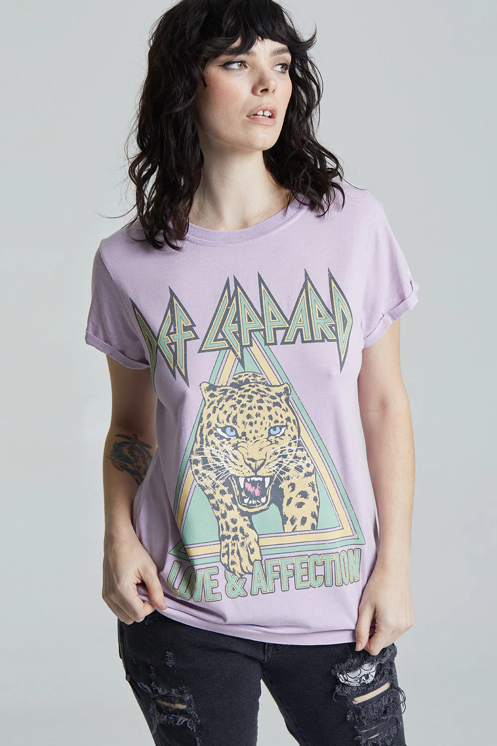 *RECYCLED KARMA Def Leppard LOVE & AFFECTION Tee Top