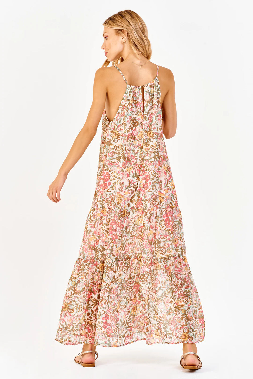 *DEAR JOHN Floral RYO V-Neck Maxi Dress