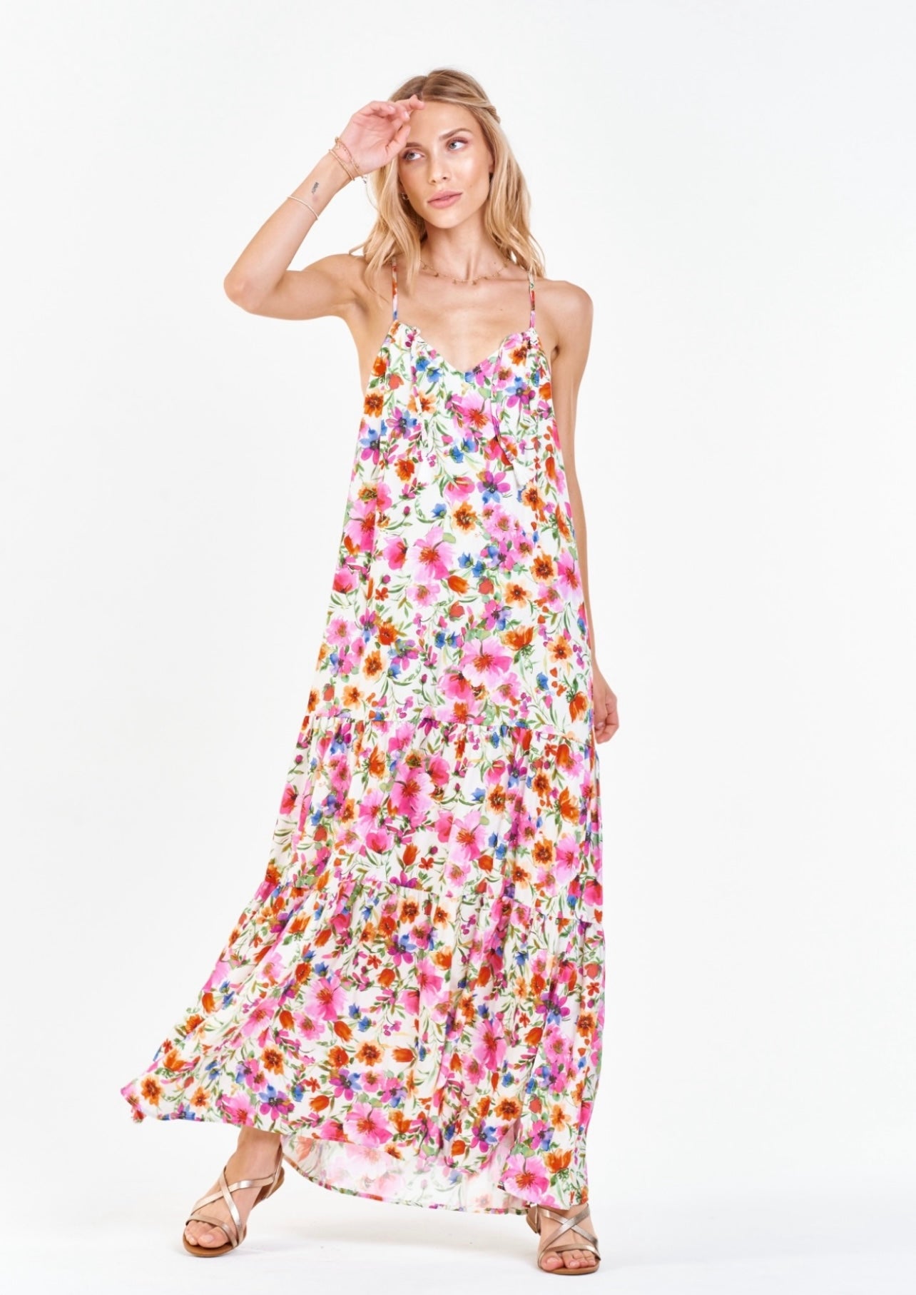 *DEAR JOHN Tiered RYO Spaghetti~Strap Dress