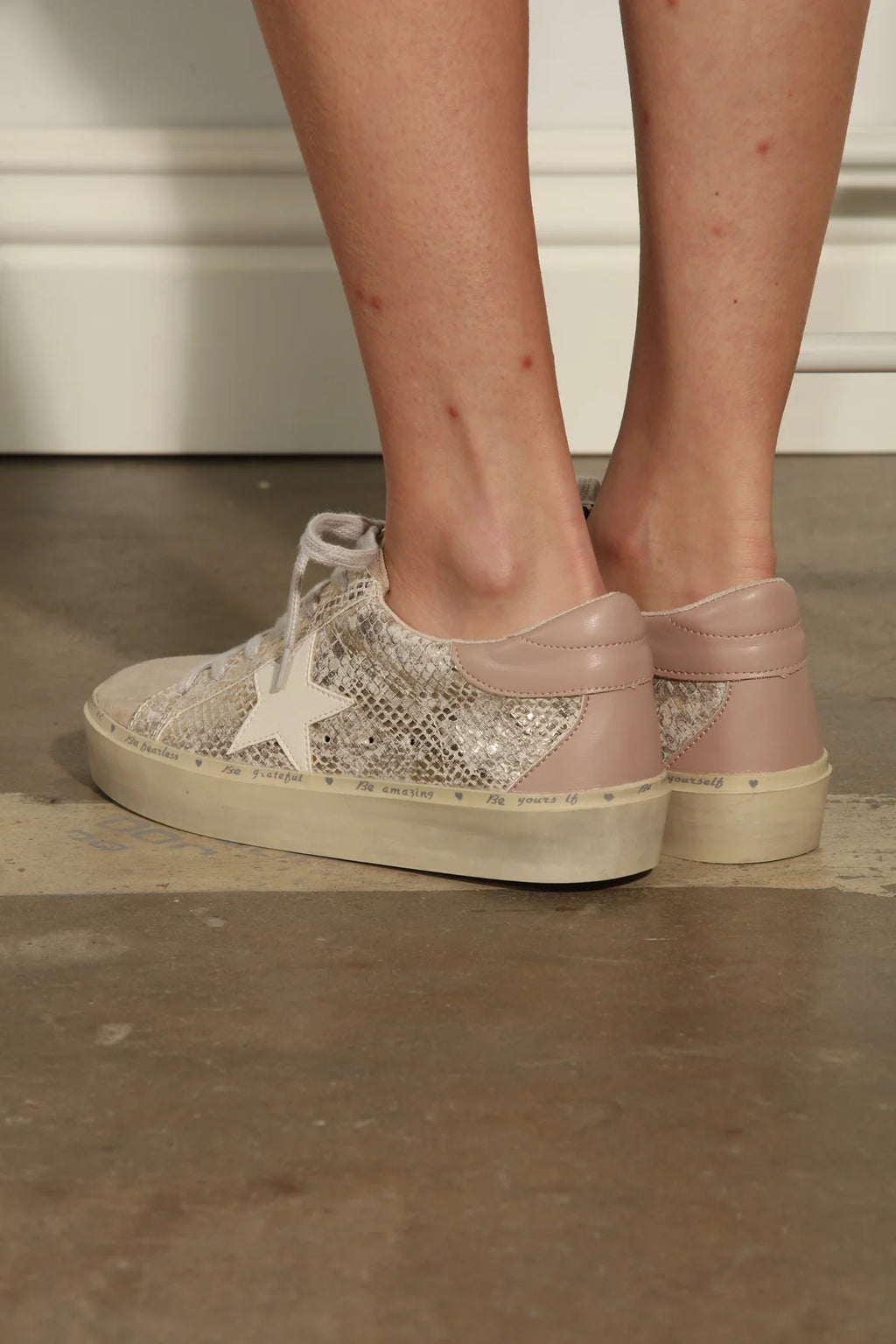 SHUSHOP Gold Snake REBA Star Sneaker