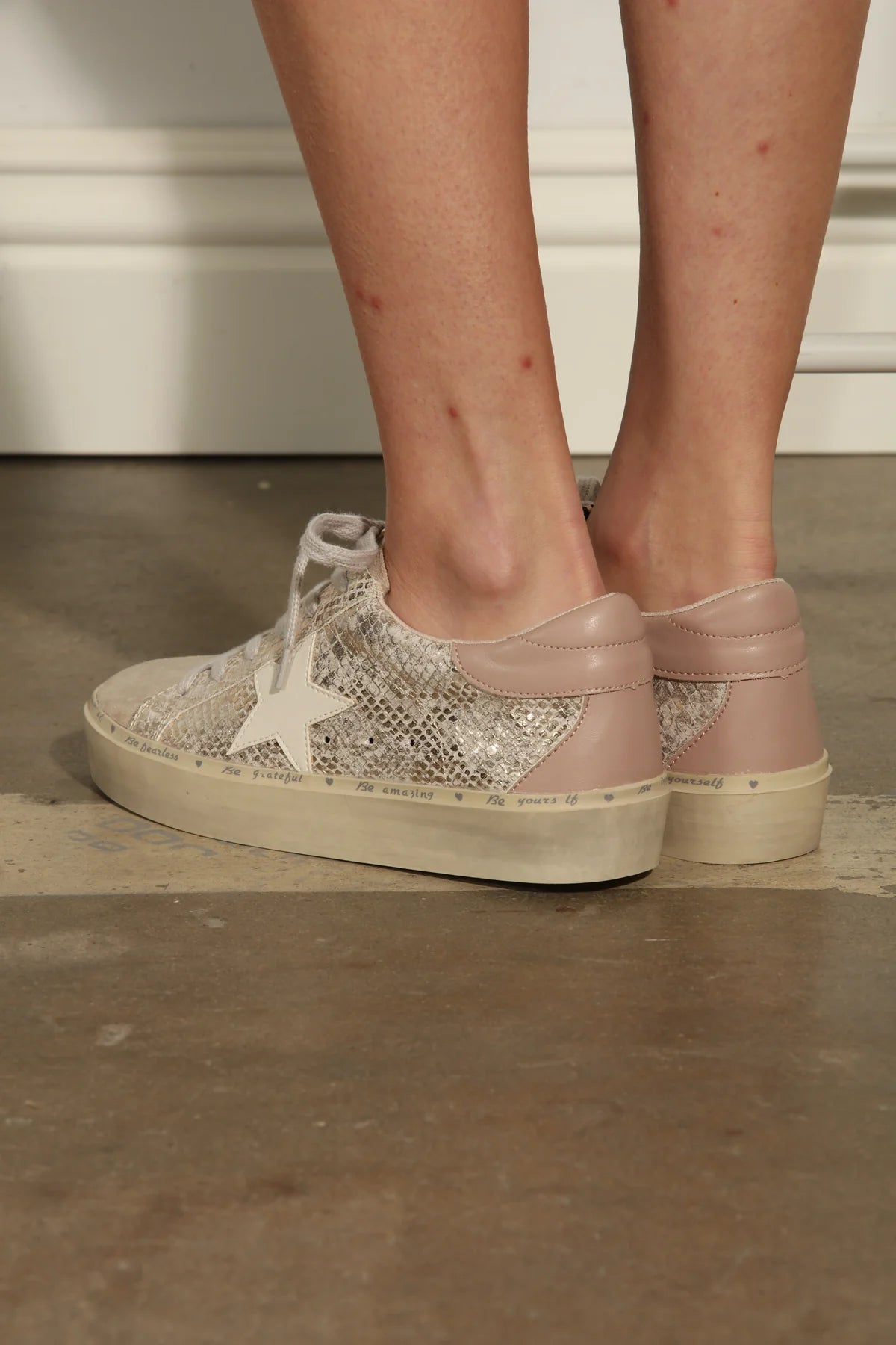 SHUSHOP Gold Snake REBA Star Sneaker