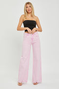 RISEN HiRise ADDIE WideLeg FrayHem Jeans