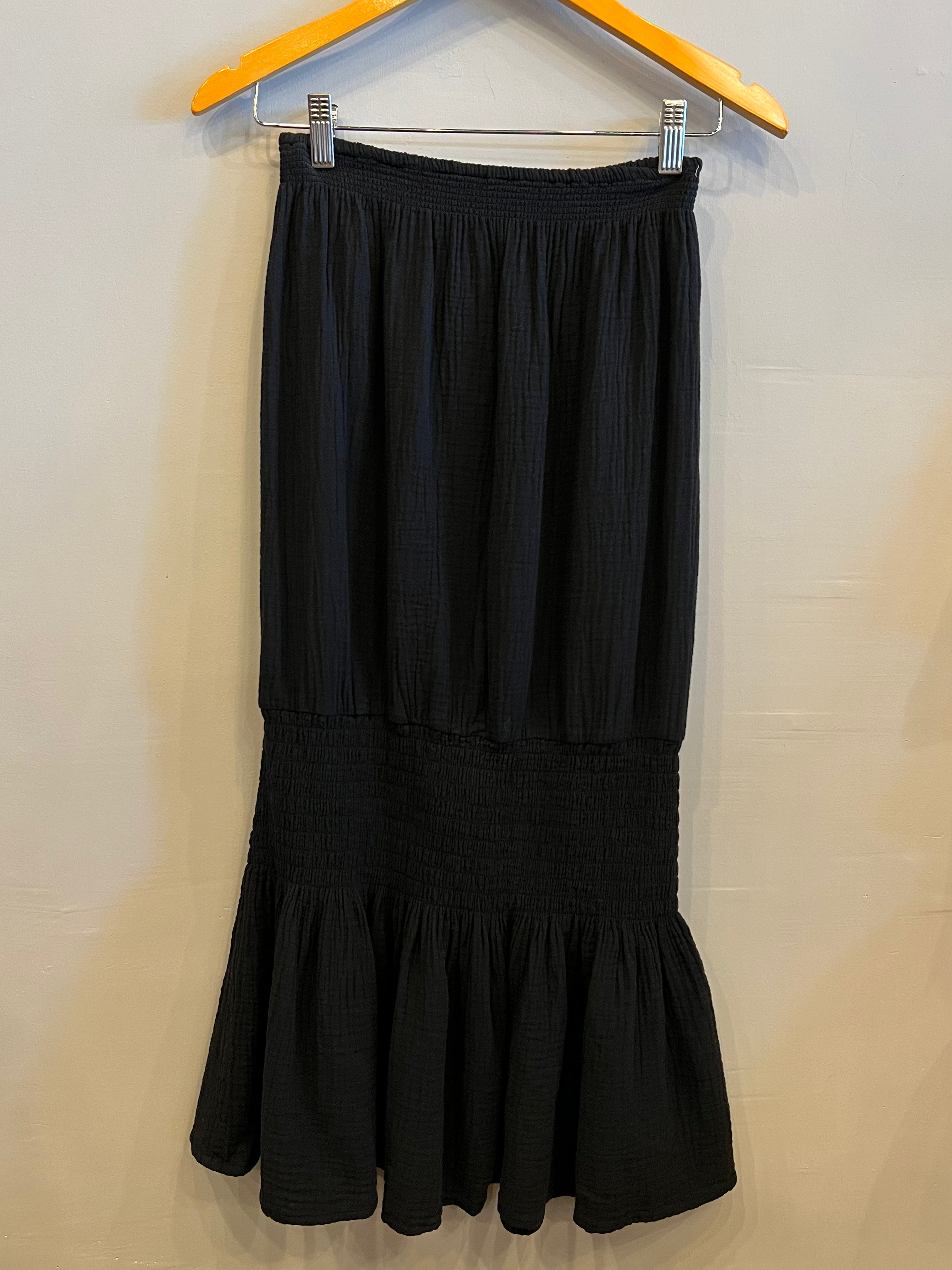 BOBI Gauze TREMBLE Strapless SmockWaist Dress