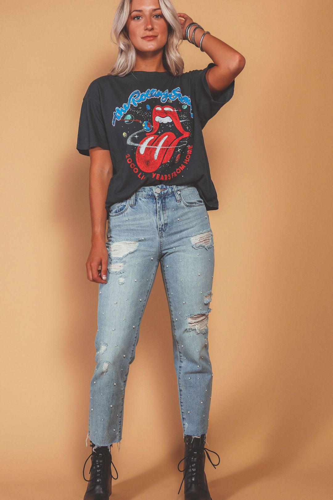 DAYDREAMER Rolling Stones GALAXY Boyfriend Tee