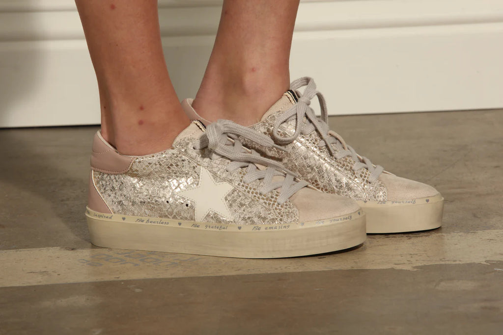 SHUSHOP Gold Snake REBA Star Sneaker