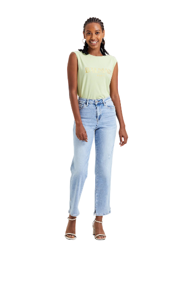 BAYEAS High Rise LEIGH Straight Leg Ankle Jean