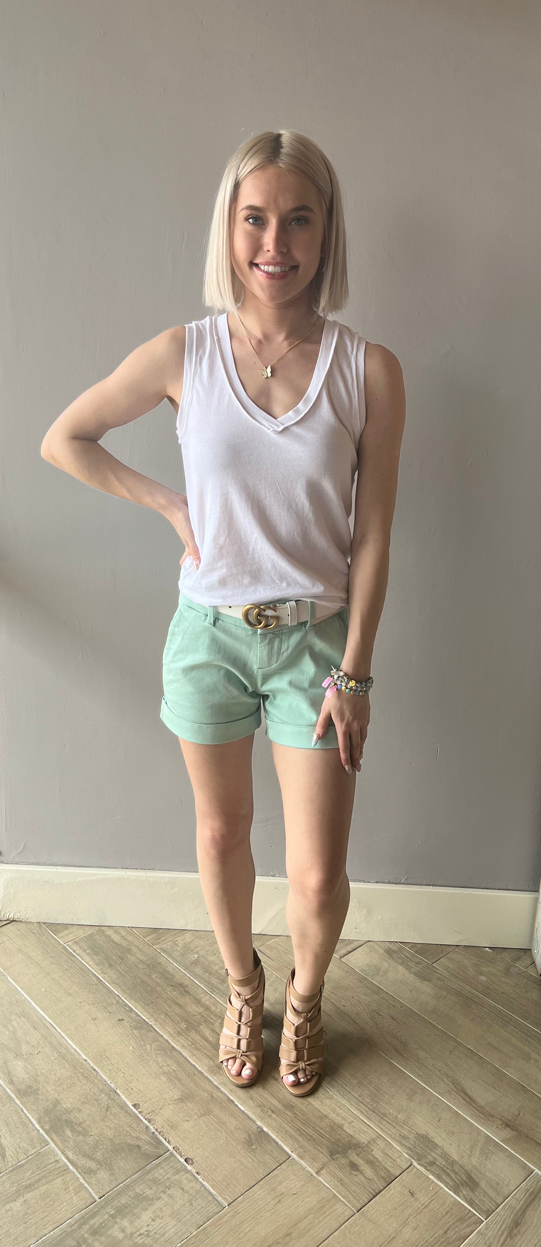 BOBI ReverseSeam EDGY V-Neck Tank Top